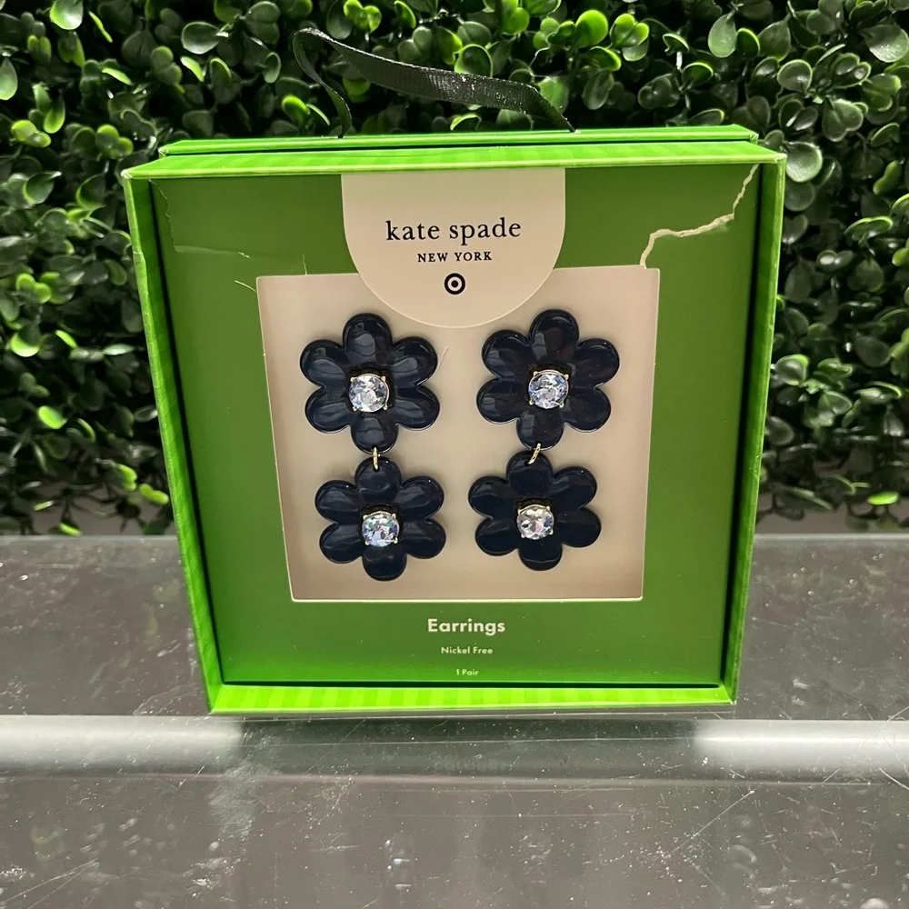 kate spade Midnight Blue Floral Earrings